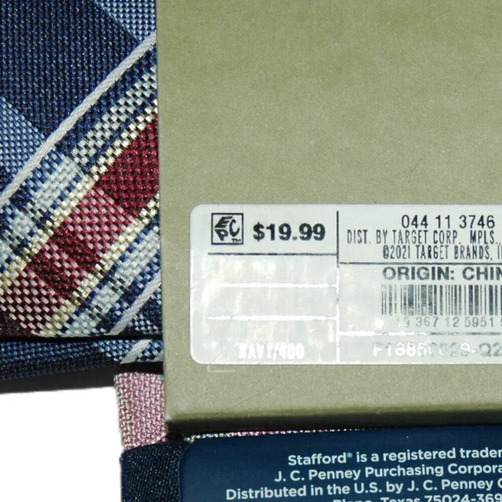 2 Neckties STAFFORD and GOODFELLOW Men's Ties NWT